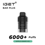 apple grape ice iget bar plus prefilled pod 6000 puffs